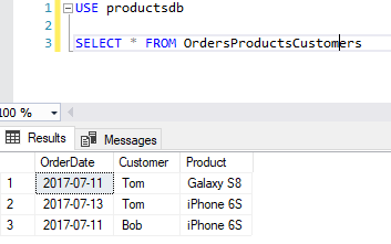 Представления Views в MS SQL Server